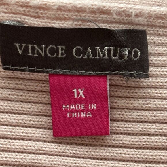VINCE CAMUTO Dolman Sleeve Sweater Pink Ribbed Cold Shoulder - Picture 7 of 8
